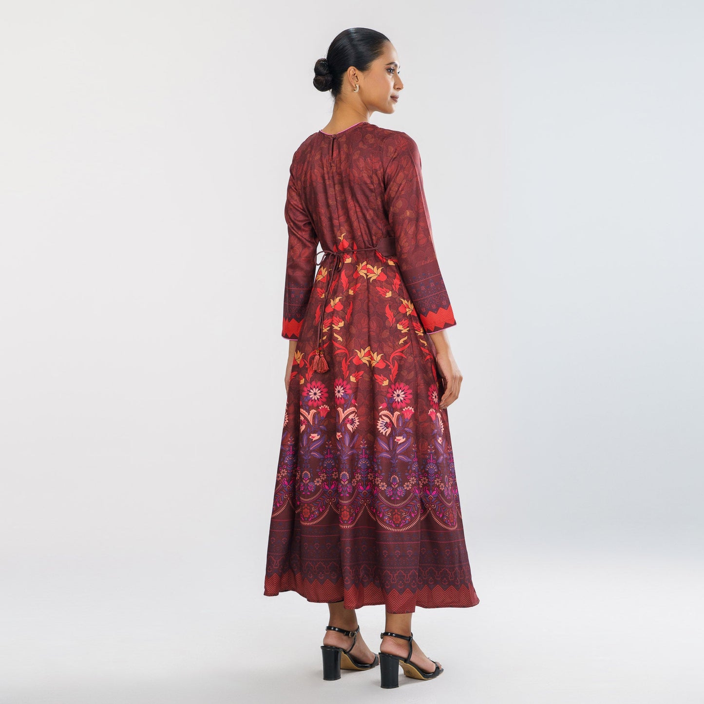 Women's Multicolor Digital Printed Gown