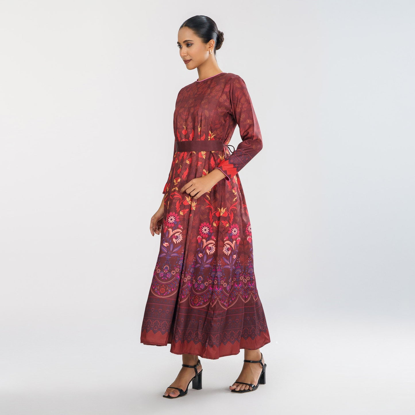 Women's Multicolor Digital Printed Gown