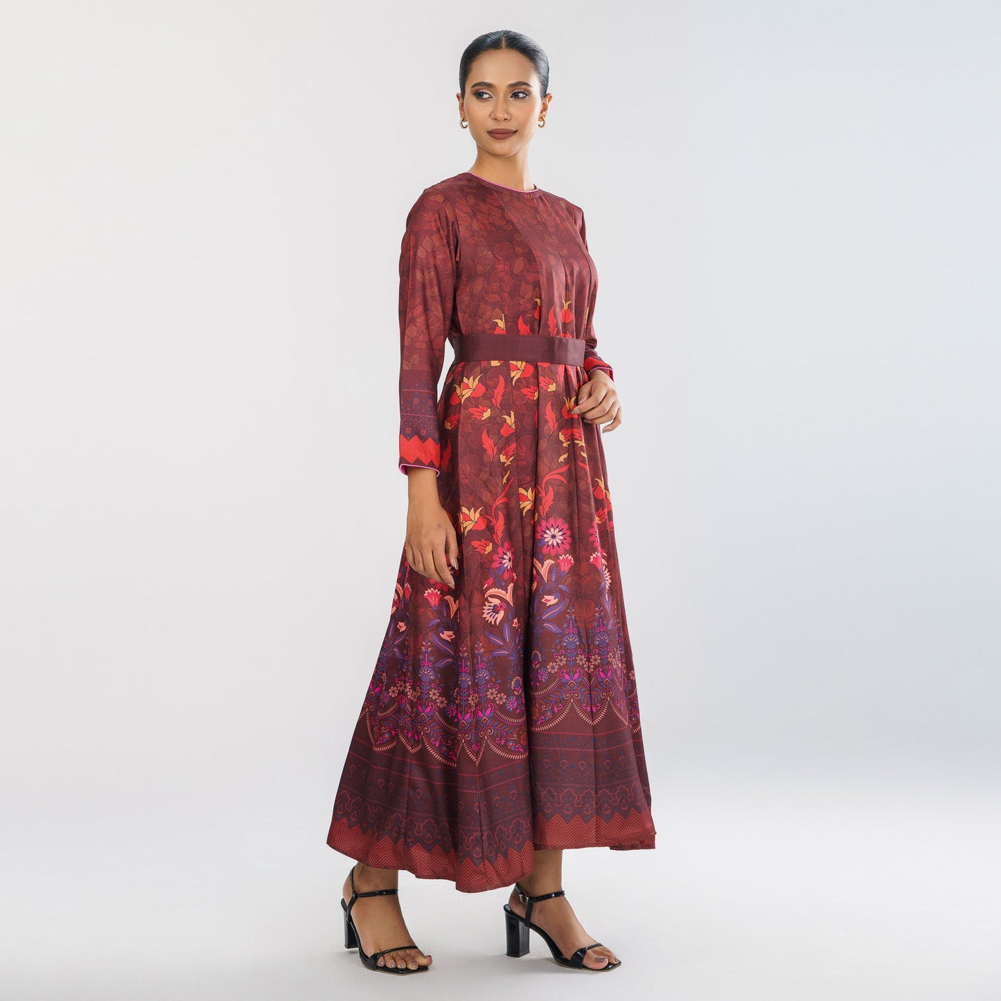 Women's Multicolor Digital Printed Gown