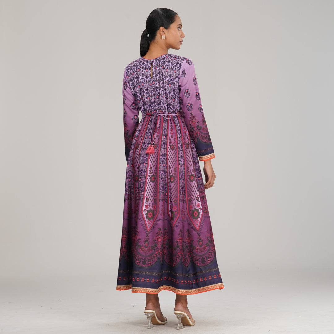 Womens Multi Color Ethnic Gown