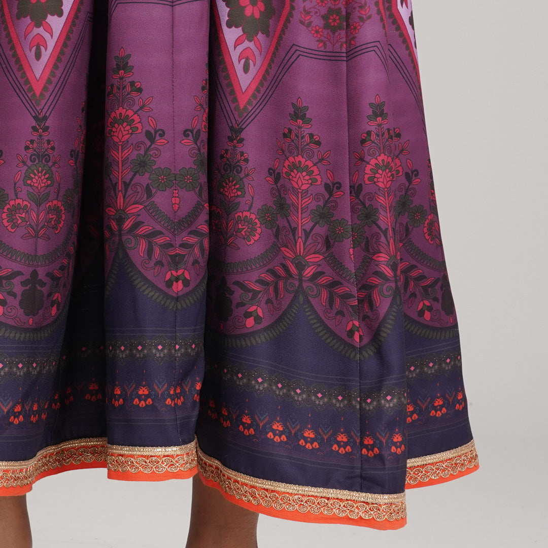 Womens Multi Color Ethnic Gown
