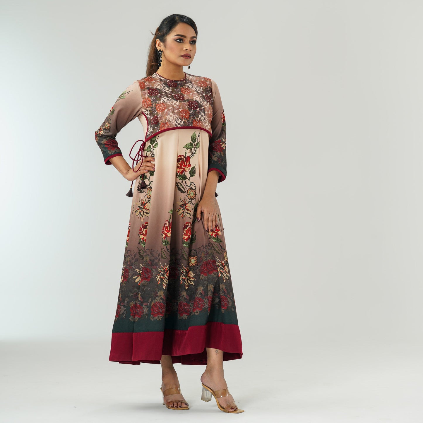 Womens Multicolor Anarkali Gown