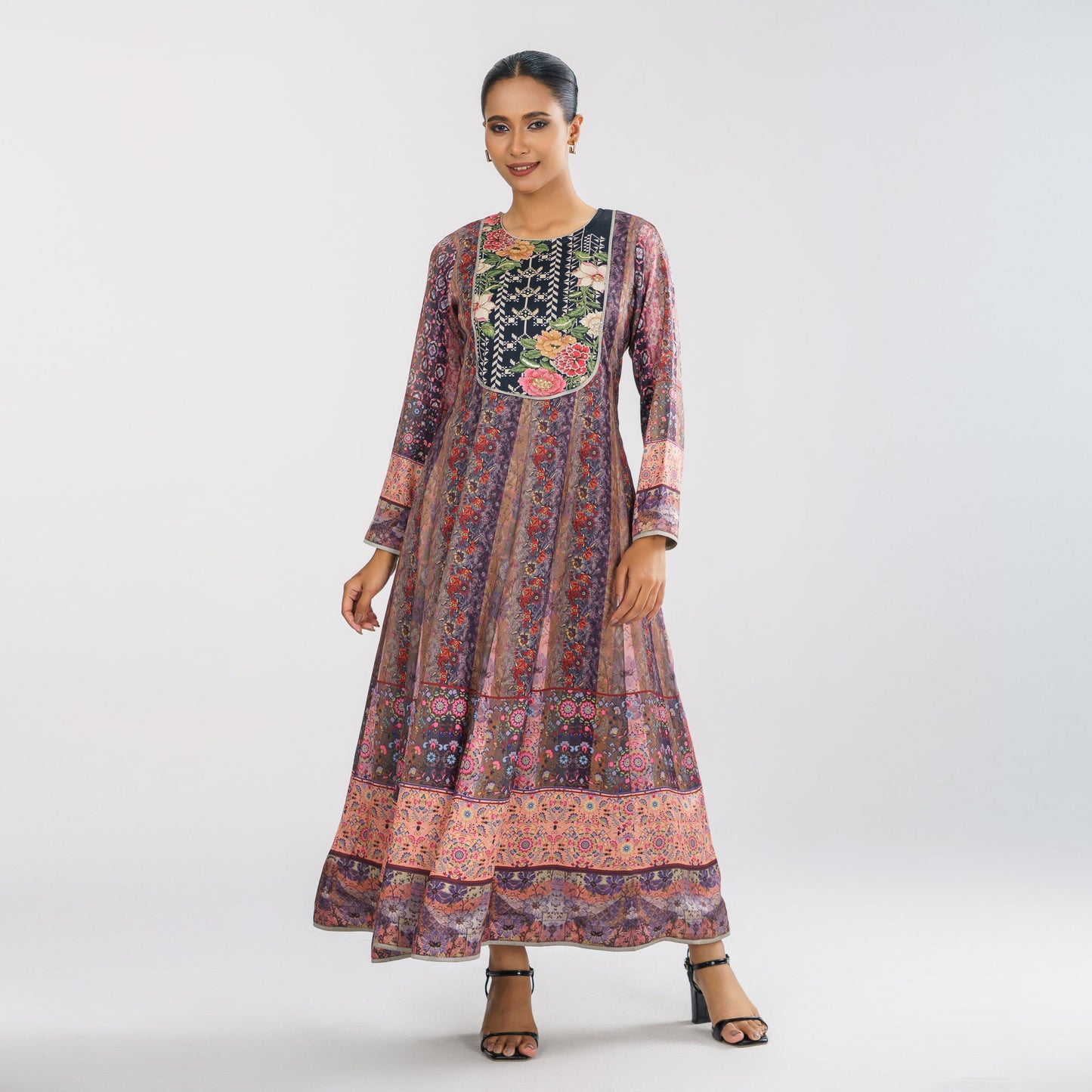 Womens Ethnic Gown Multi Color