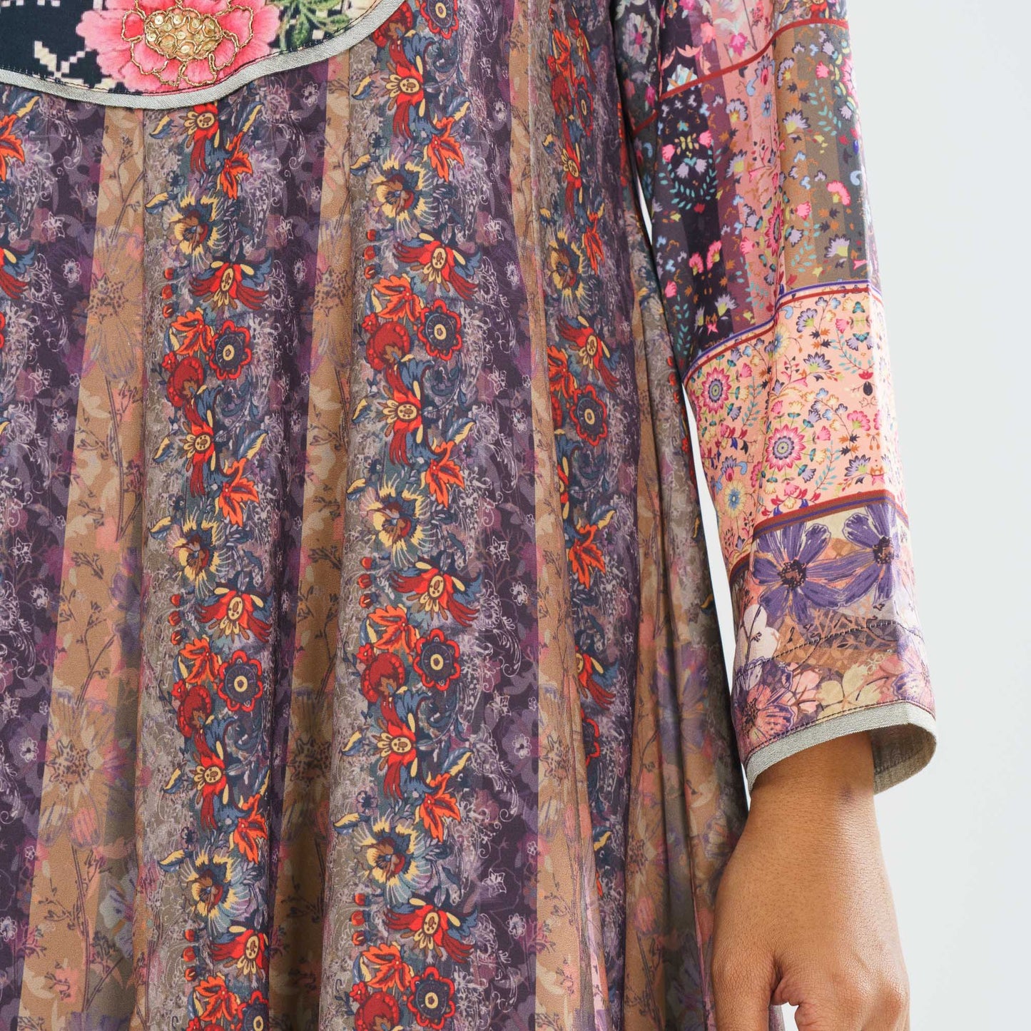 Womens Ethnic Gown Multi Color