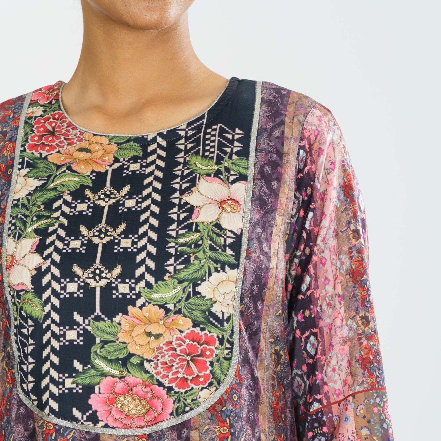 Womens Ethnic Gown Multi Color