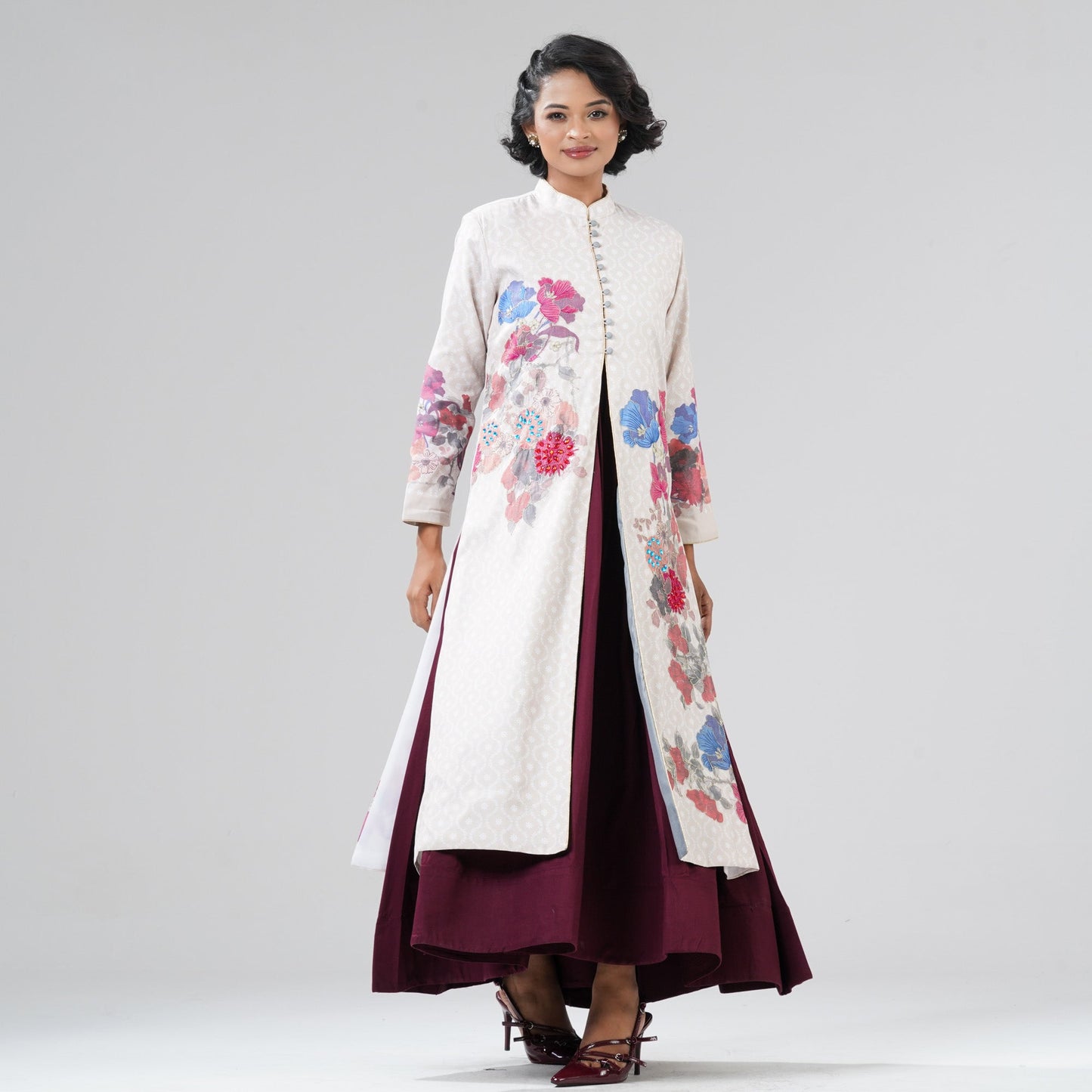 Womens Off White Gown