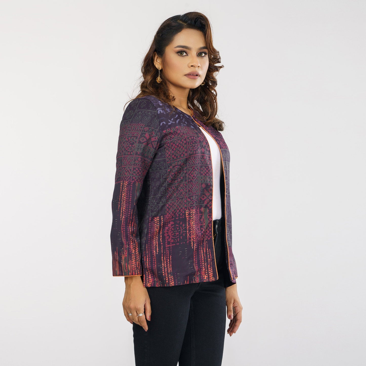 Womens Ethnic Multicolor Jacket