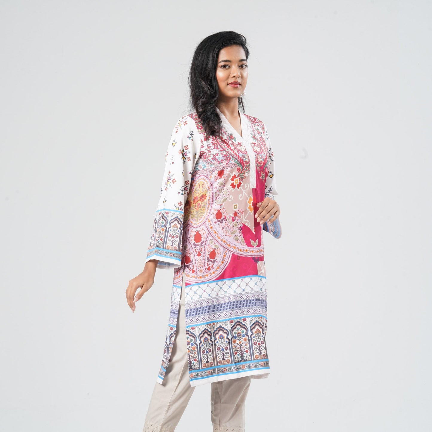 Women Blended Silk Kurti