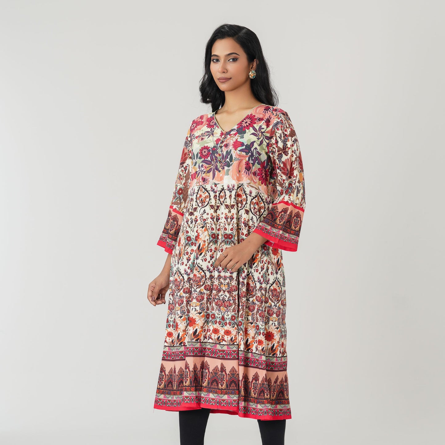 Womens Printed Anarkali Kurti