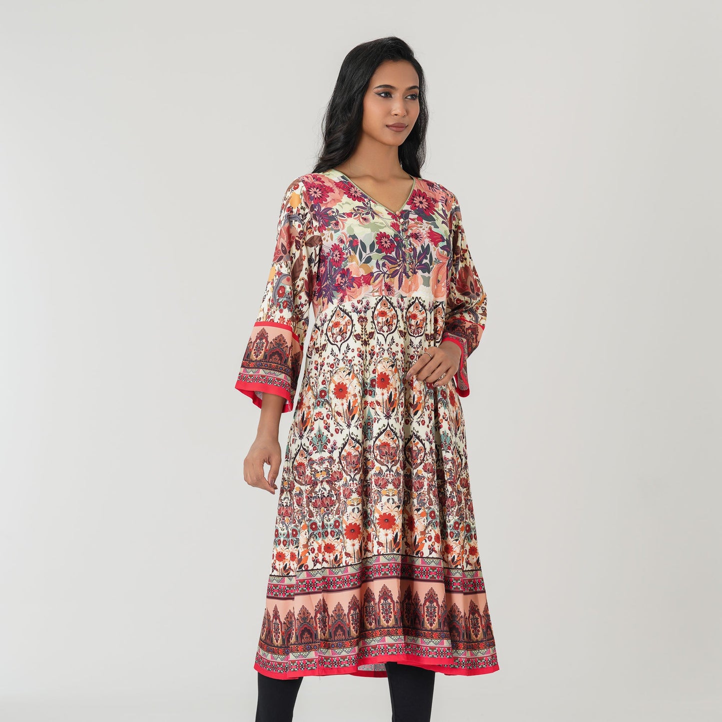 Womens Printed Anarkali Kurti