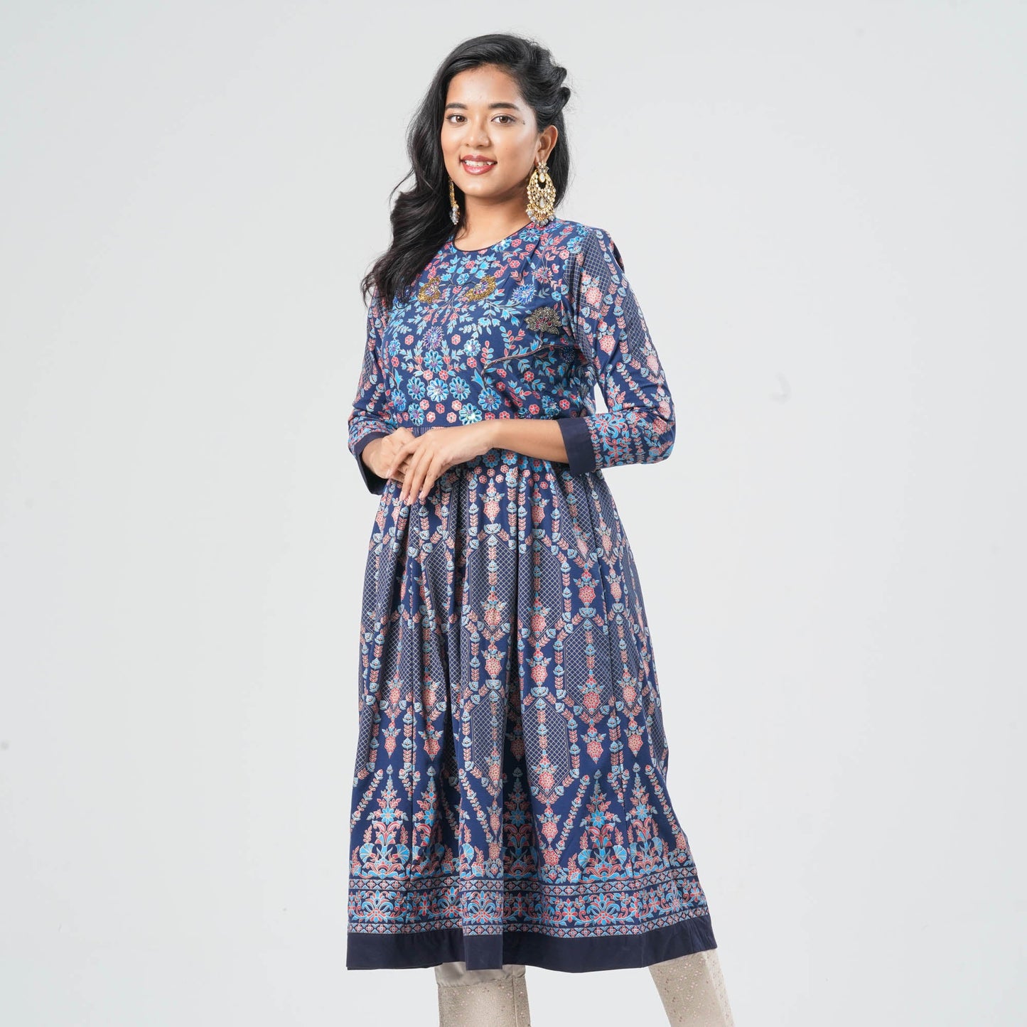 Women Georgette Anarkali Kurti