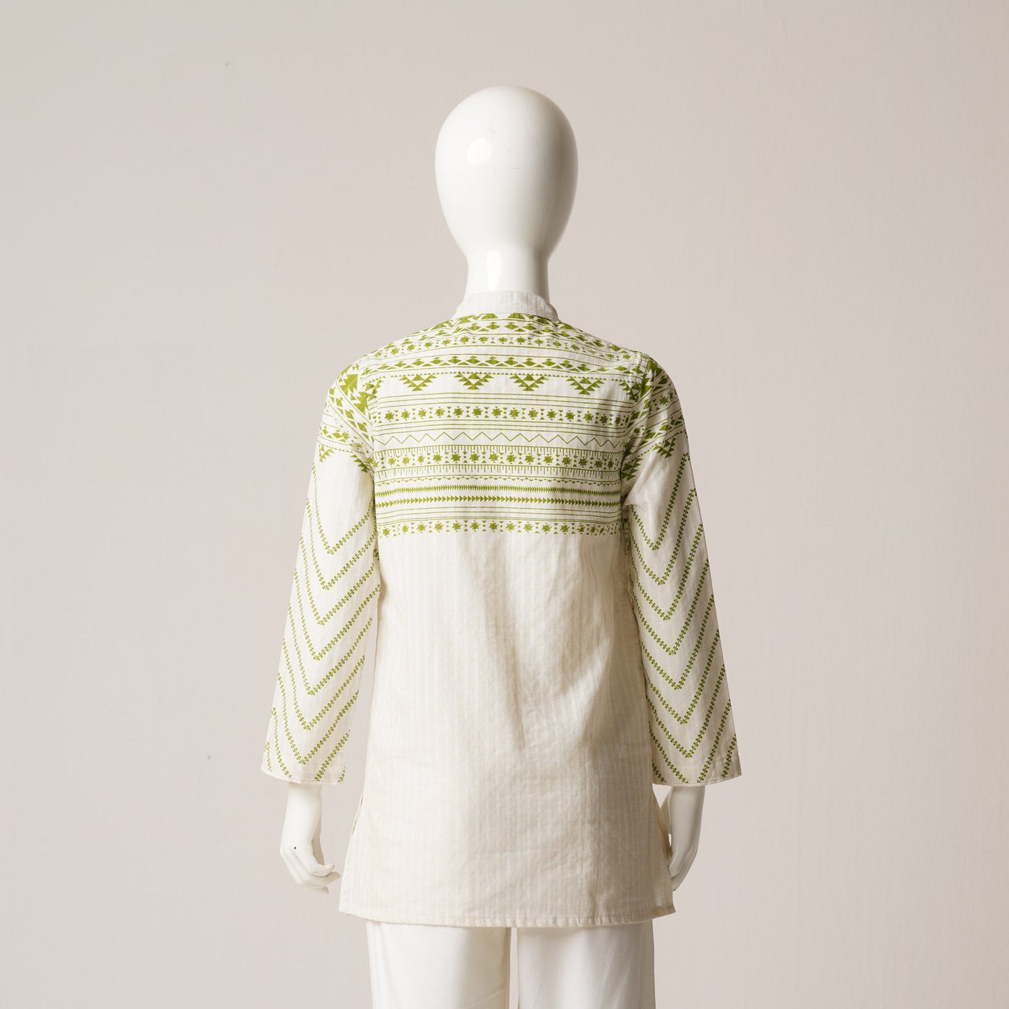 BOYS PANJABI-WHITE STRIPE
