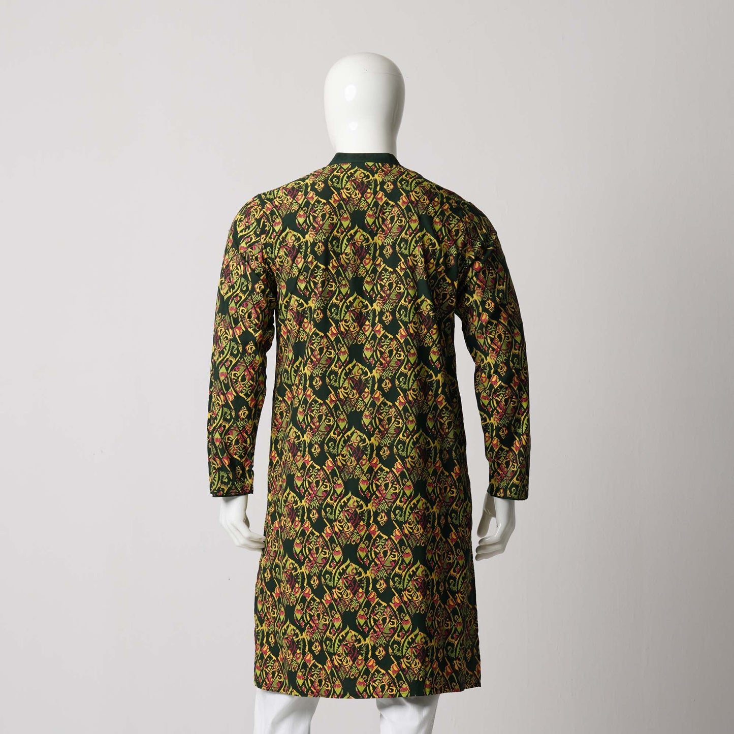 MENS PANJABI-BOTTLE GREEN