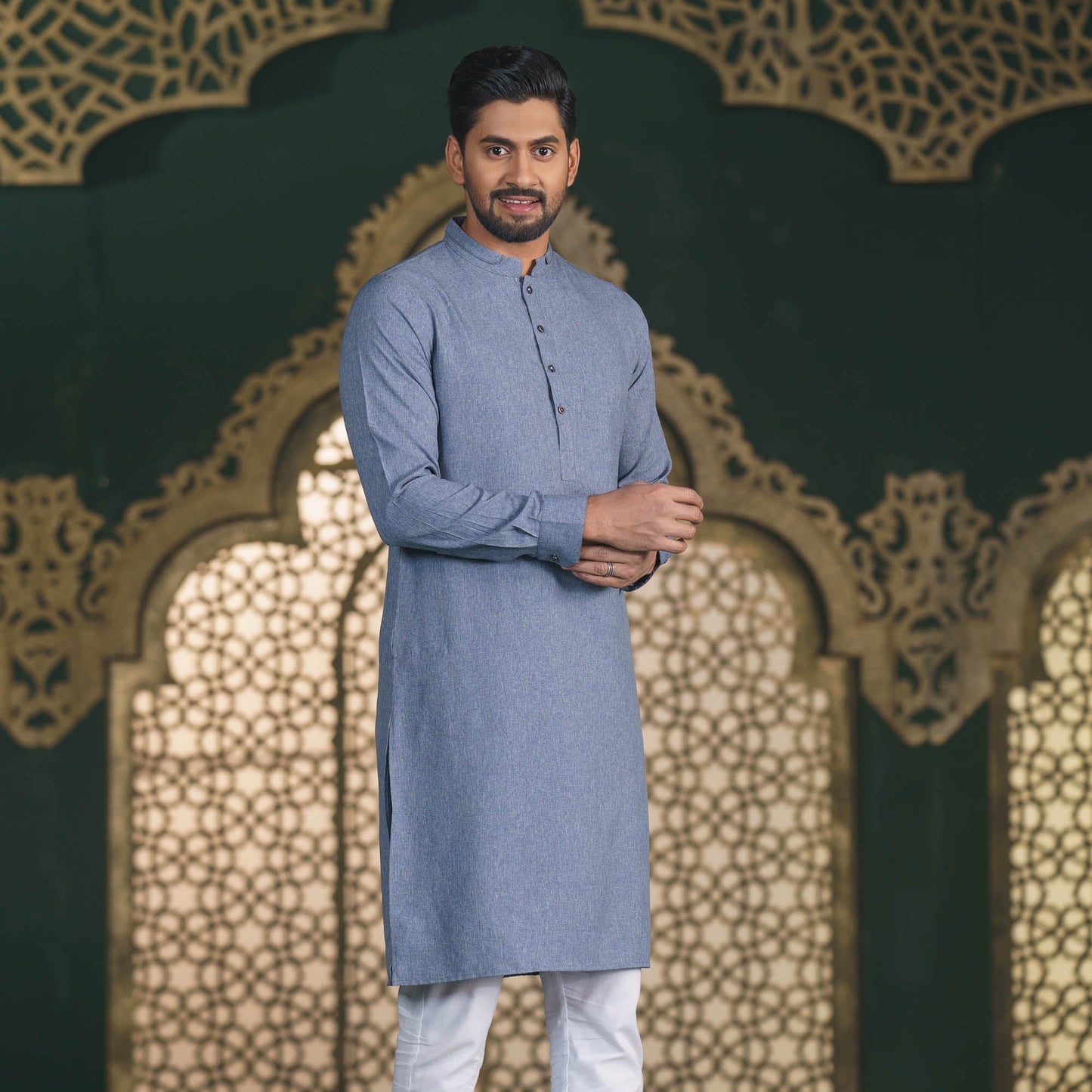 Mens Blue Ash Panjabi