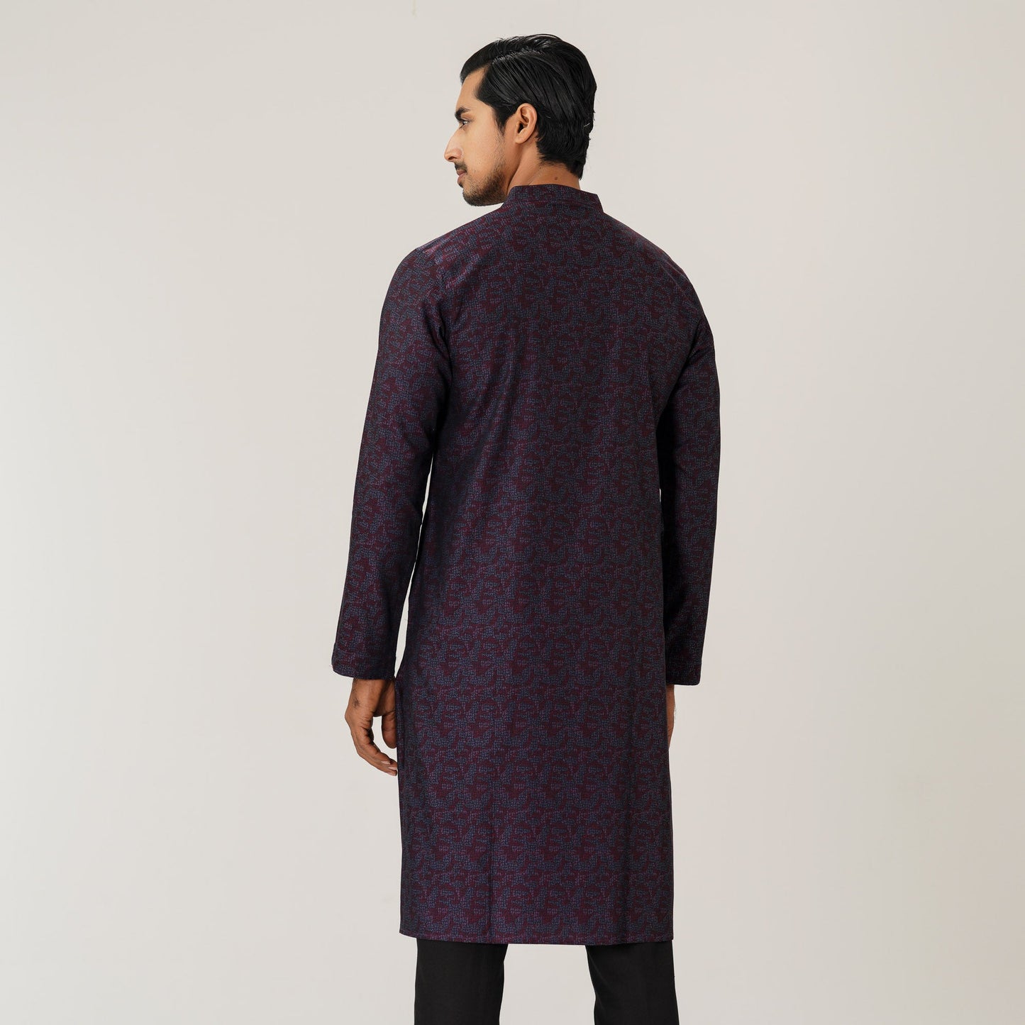 Mens Basic Maroon Panjabi