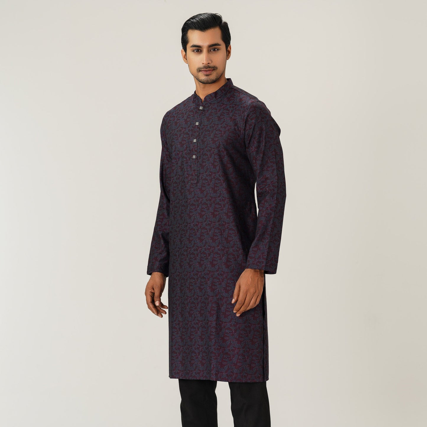 Mens Basic Maroon Panjabi
