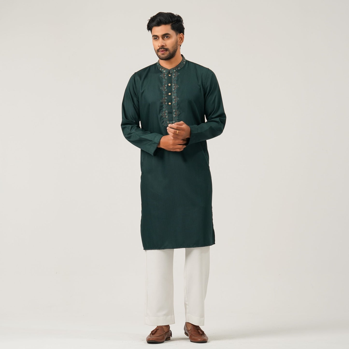 Mens Panjabi Dark Green