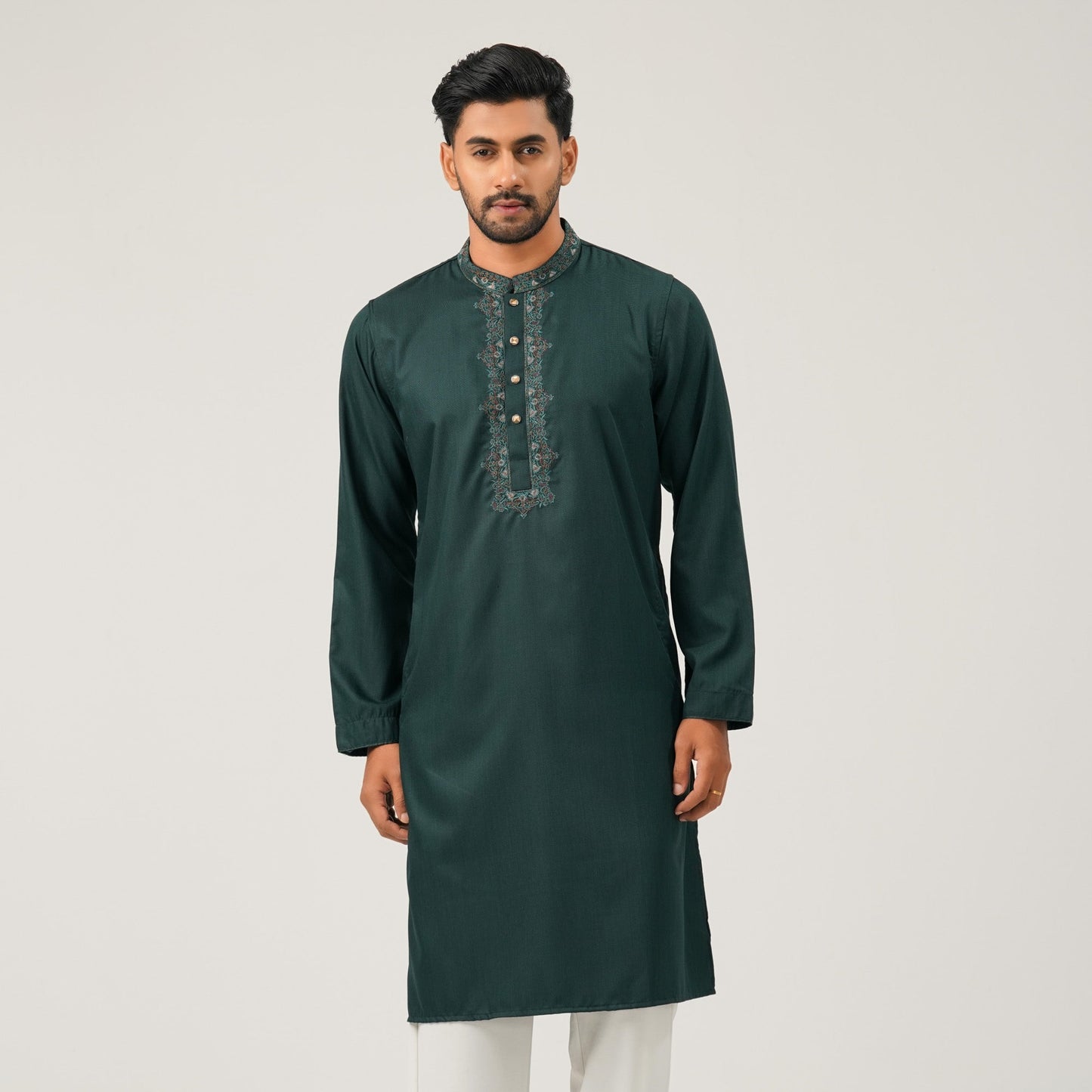 Mens Dark Green Panjabi