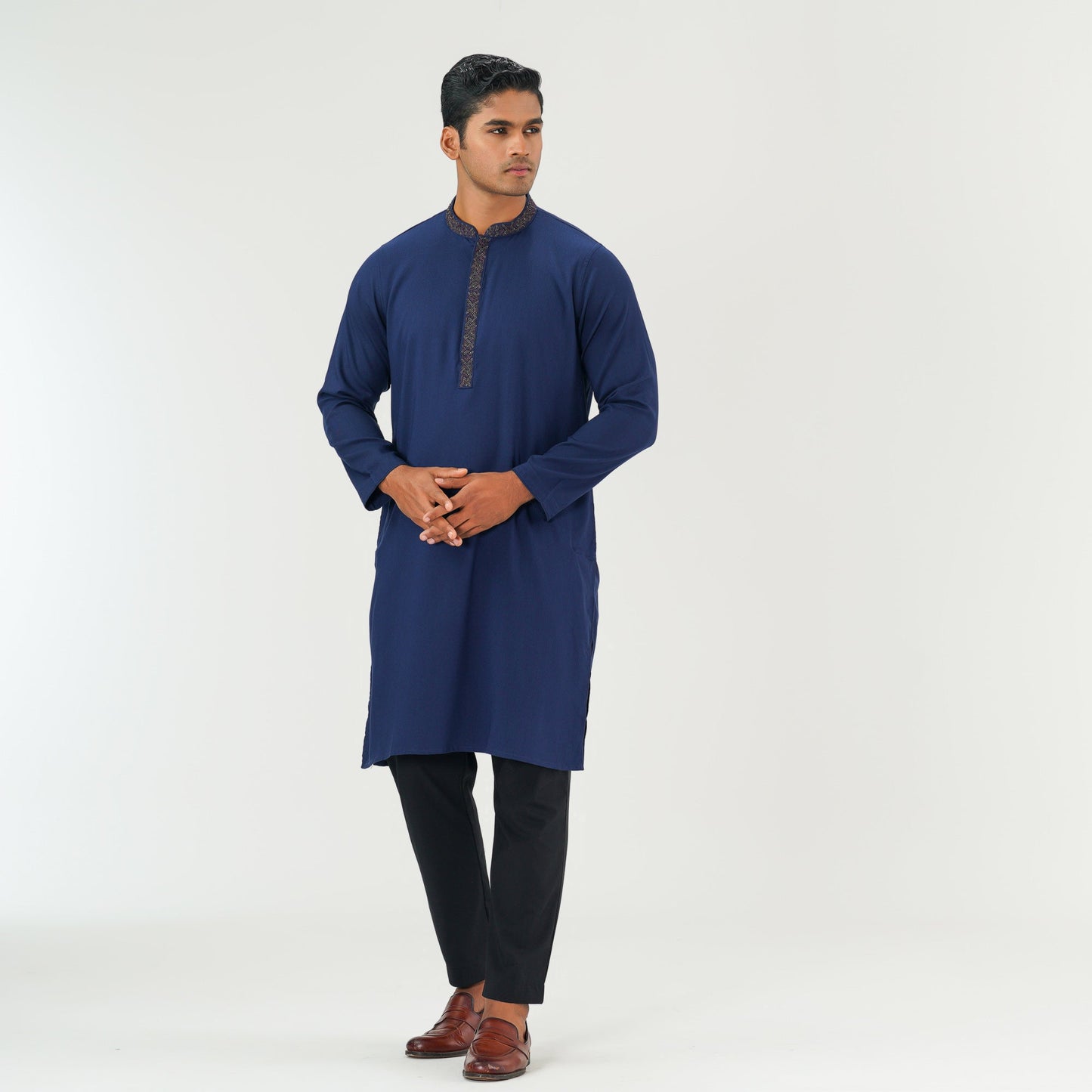 Mens Blue Karchupi Panjabi