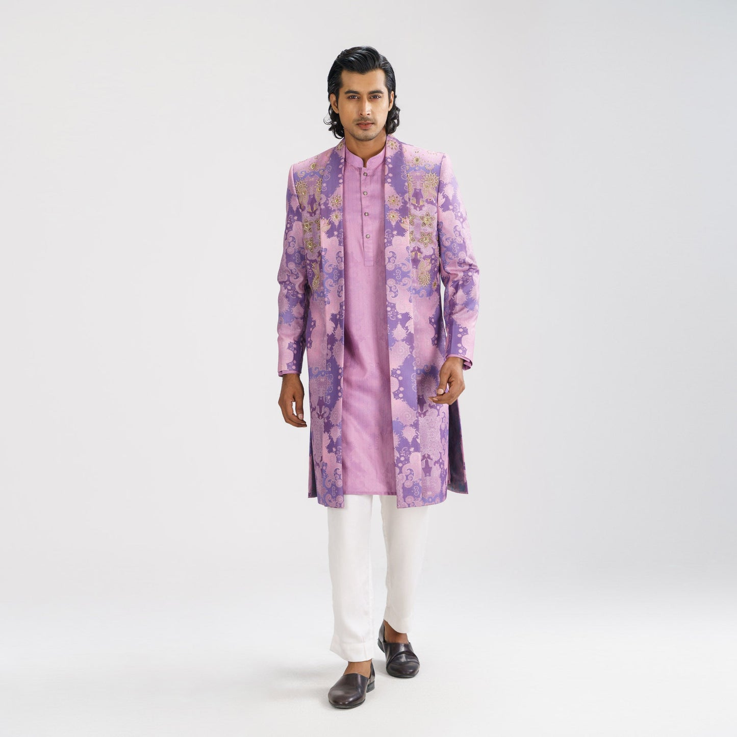 Mens Dusty Rose Sherwani
