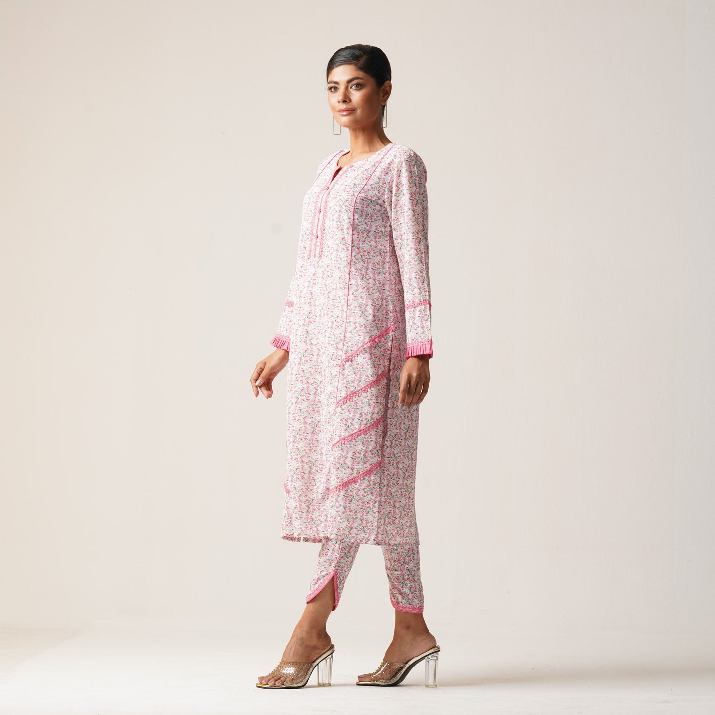 ETHNIC 2PCS-PINK PRINT