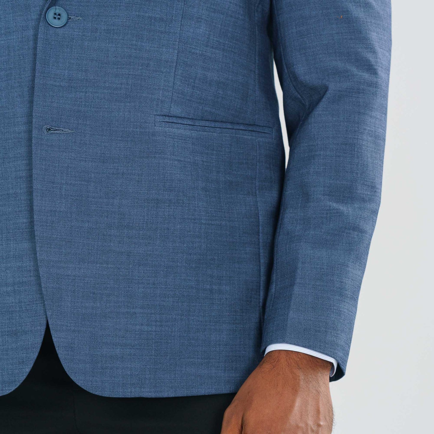 Men's Charcoal Blue Casual Blazer