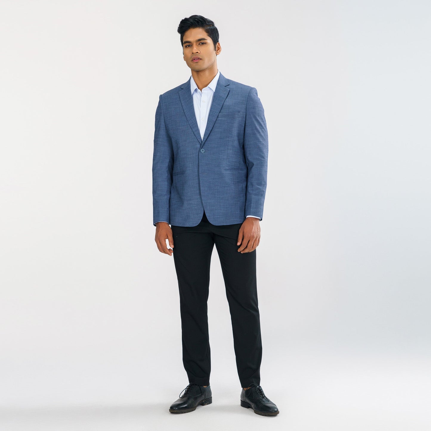 Men's Charcoal Blue Casual Blazer
