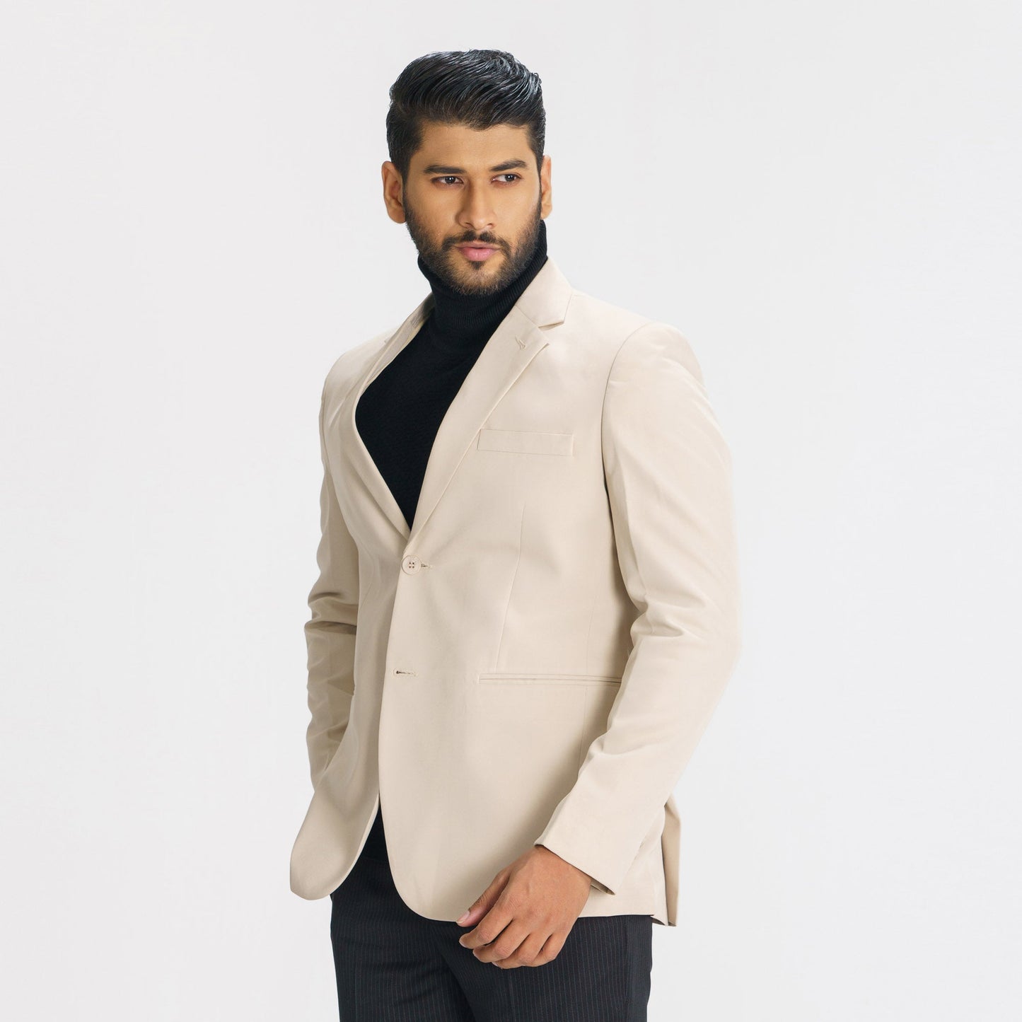 Men's Beige Casual Blazer
