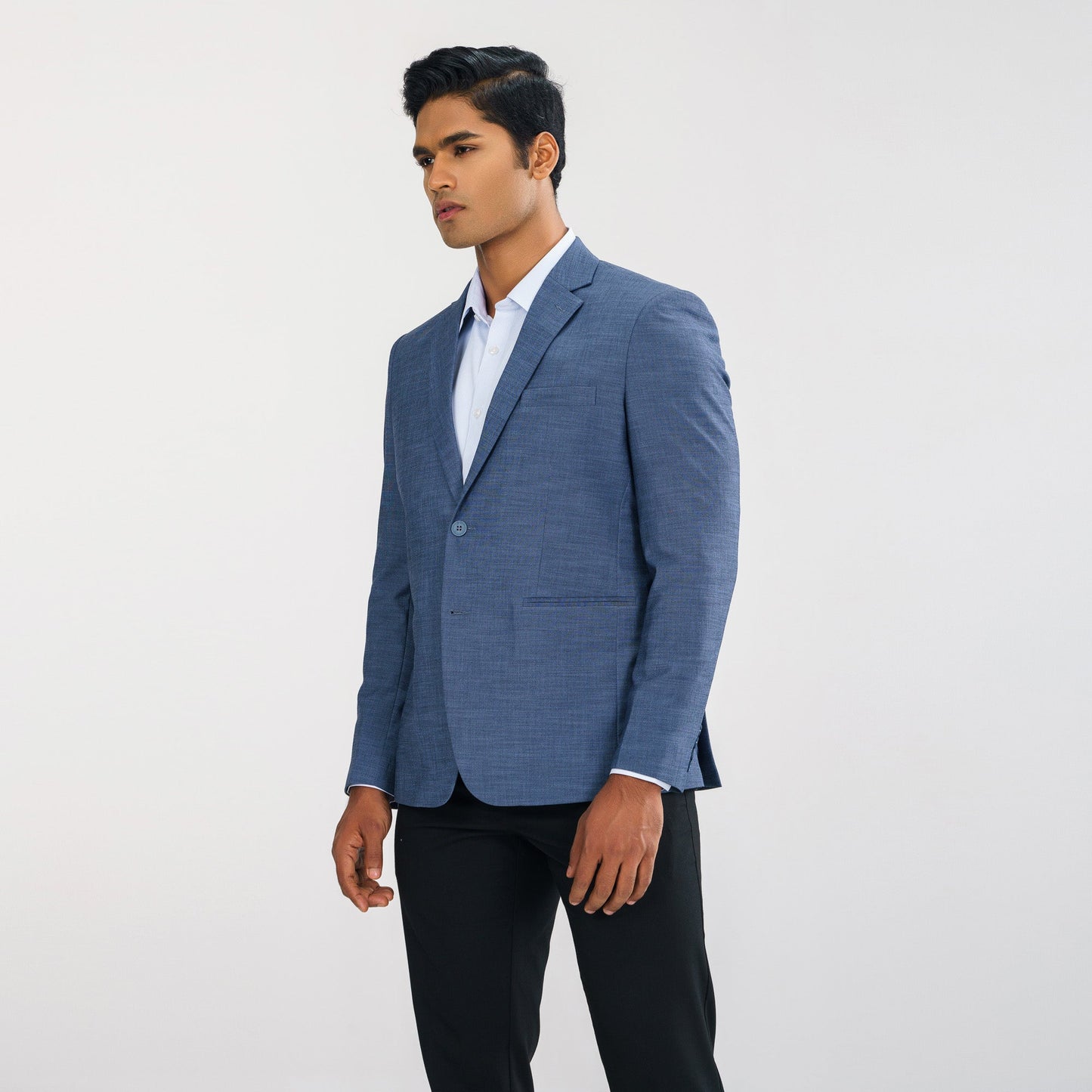 Men's Charcoal Blue Casual Blazer