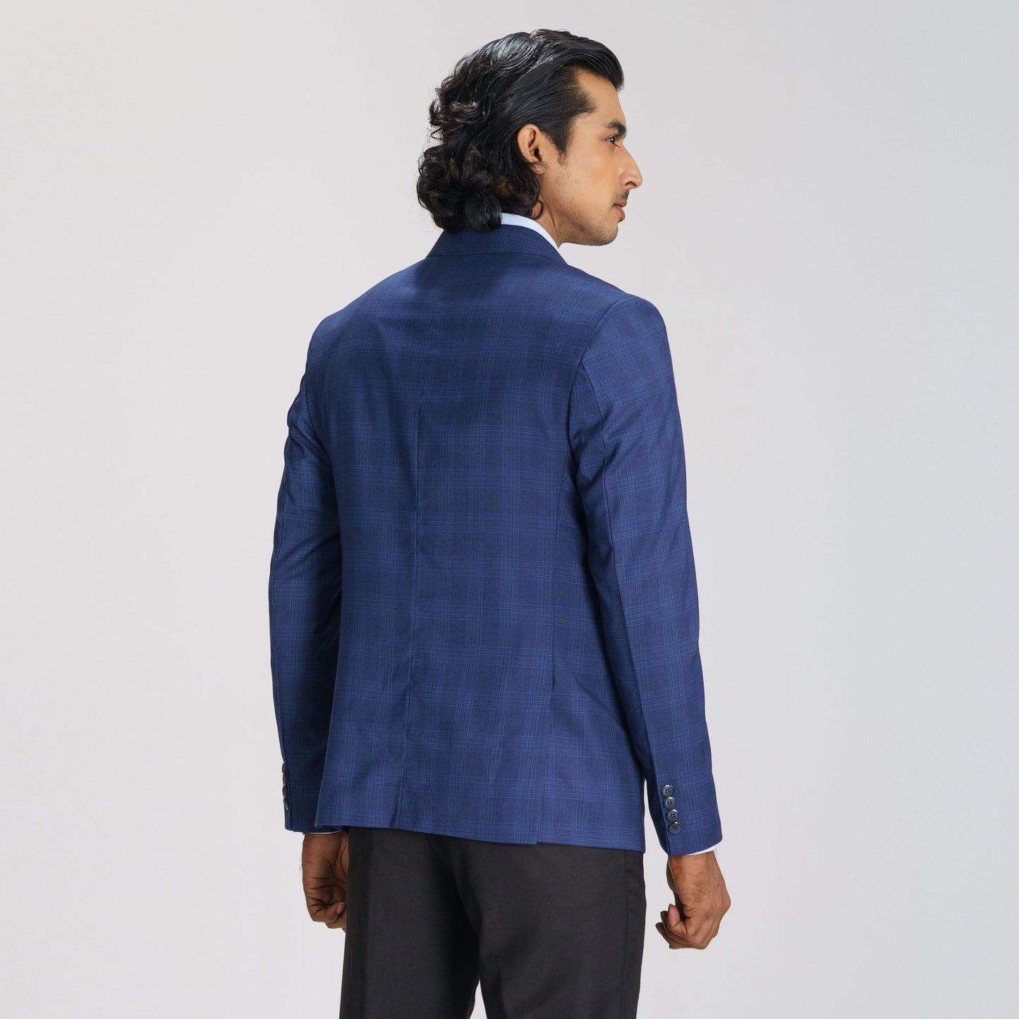 Mens Navy Blue Slim Fit Blazer