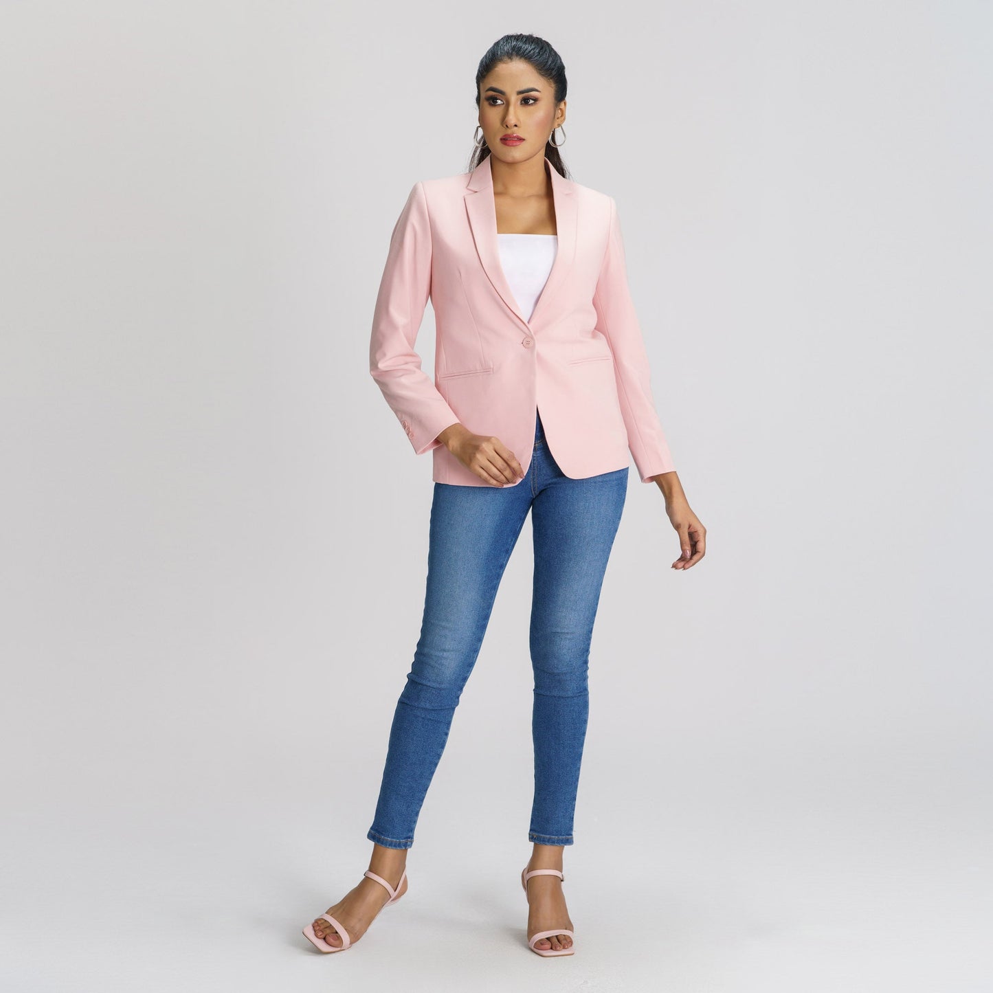 Womens Light Pink Blazer
