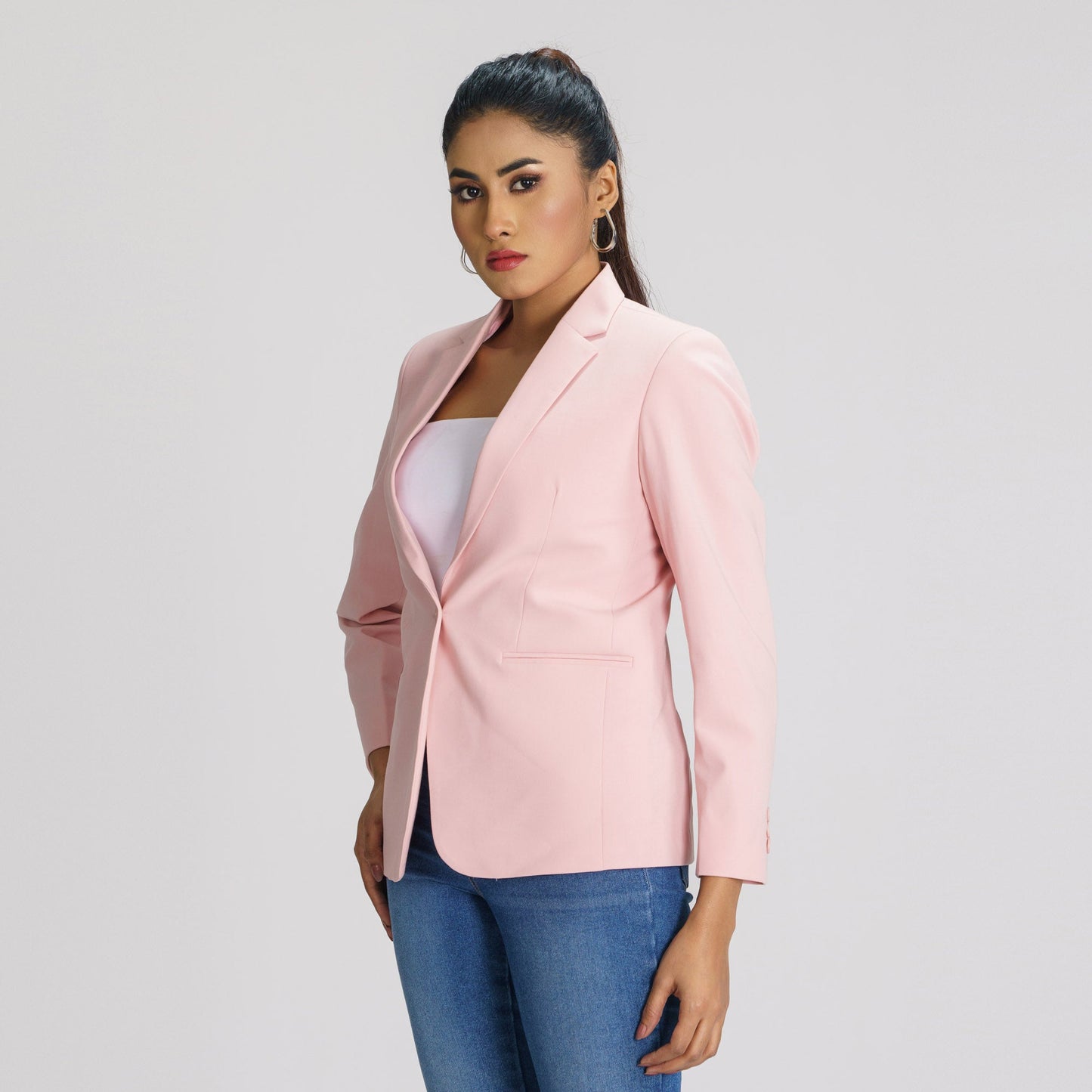 Womens Light Pink Blazer
