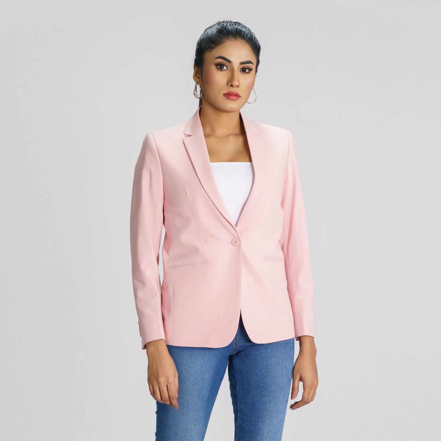 Womens Light Pink Blazer