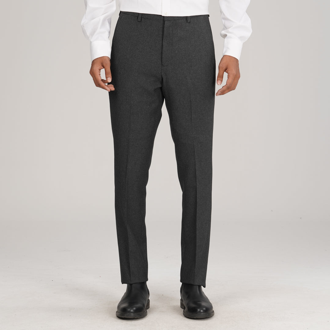 Mens Black Gray Formal Pant