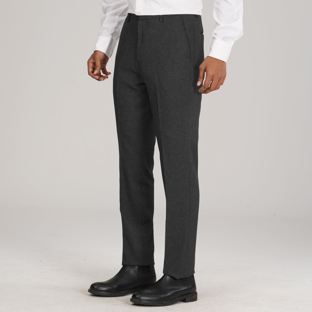Mens Black Gray Formal Pant