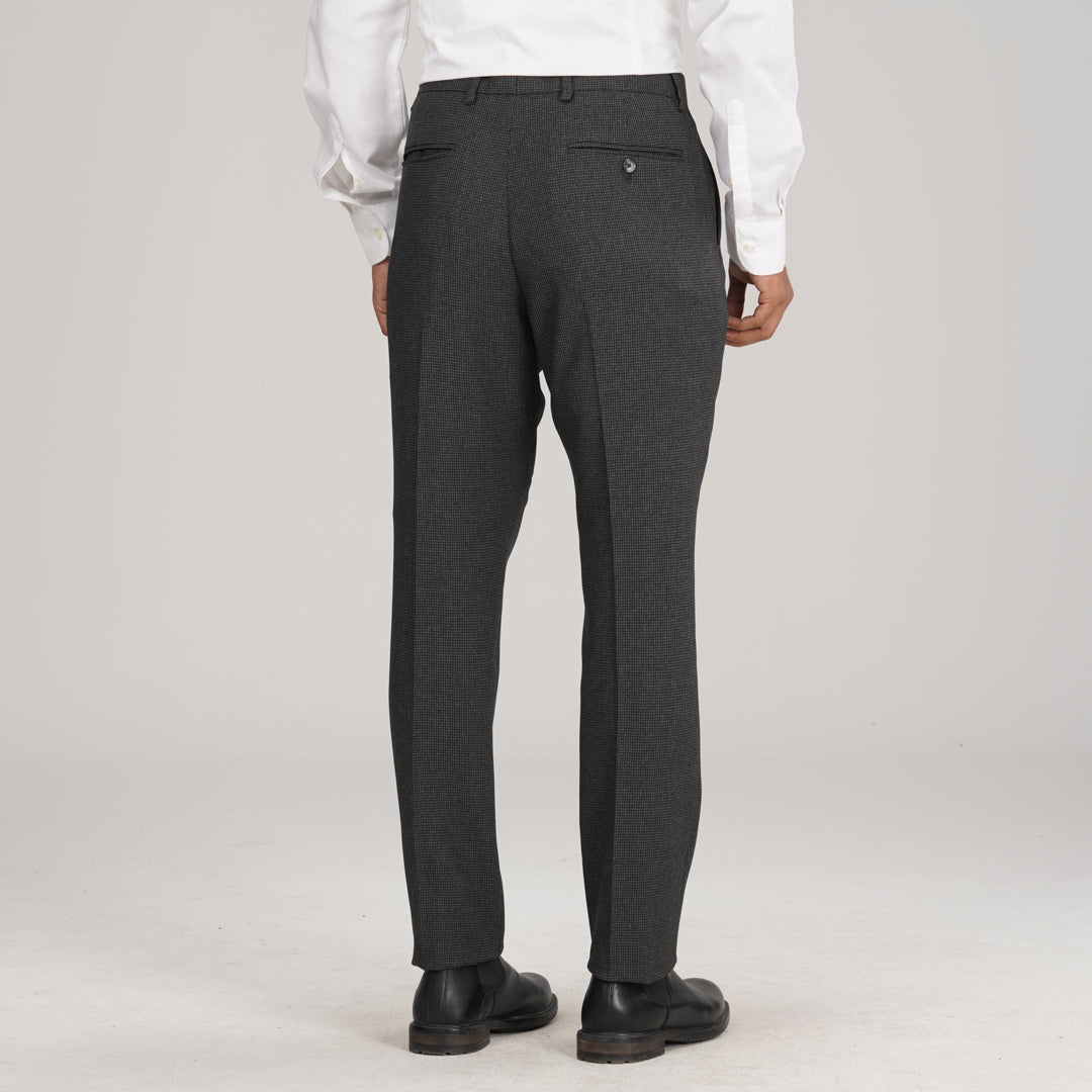 Mens Black Gray Formal Pant