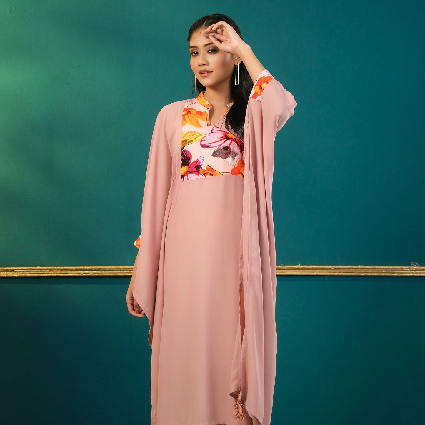 ETHNIC KAFTAN-PINK