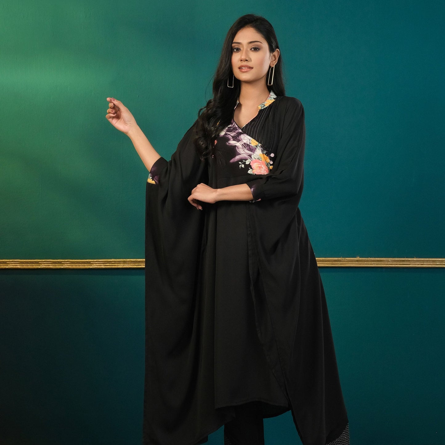 ETHNIC KAFTAN-BLACK
