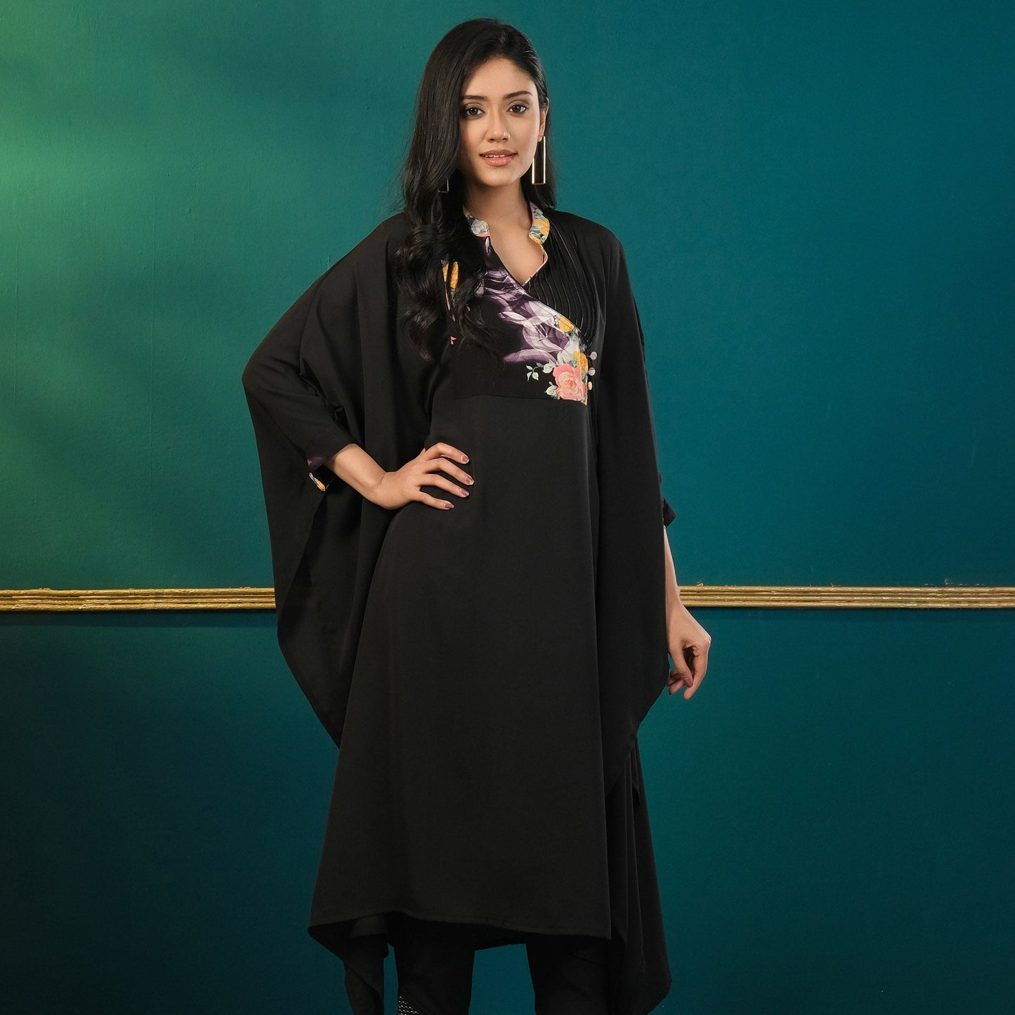 ETHNIC KAFTAN-BLACK