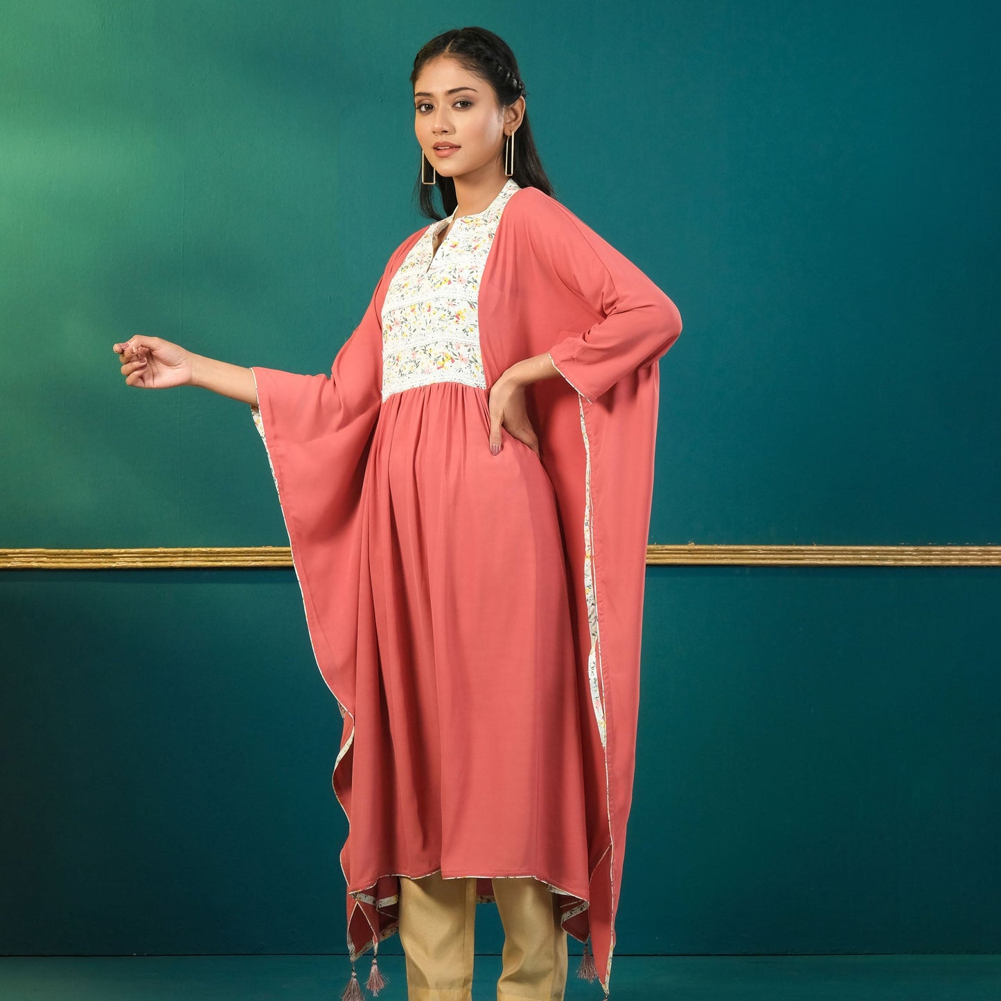 ETHNIC KAFTAN-PINK