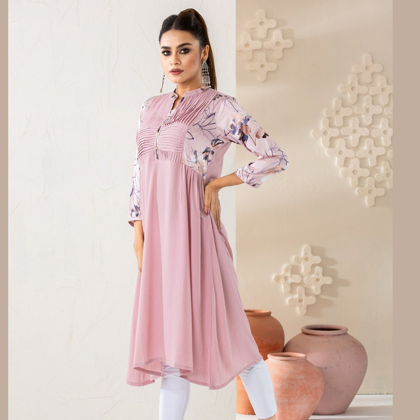 ETHNIC KURTI-LIGHT PINK