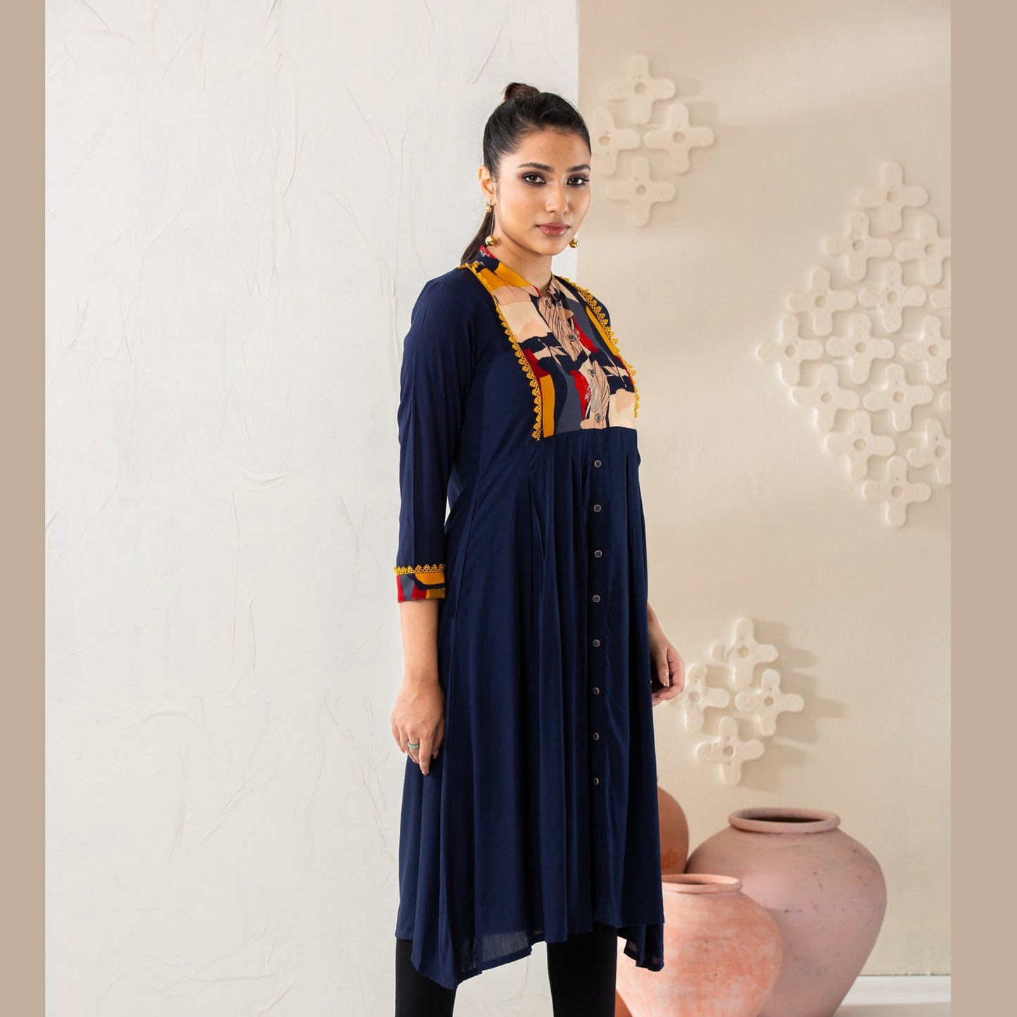 ETHNIC KURTI-NAVY