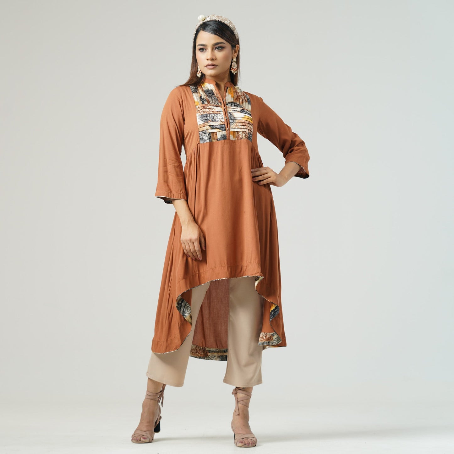 Womens Ethnic Coffee Kurti