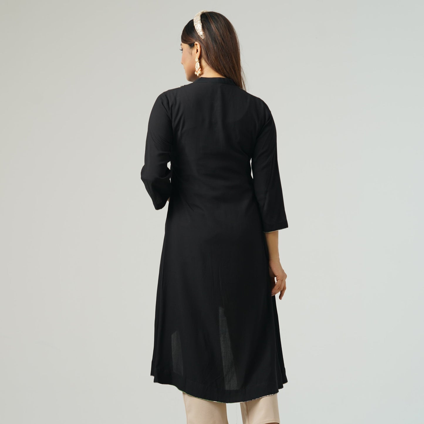 Womens Ethnic Black Kurti