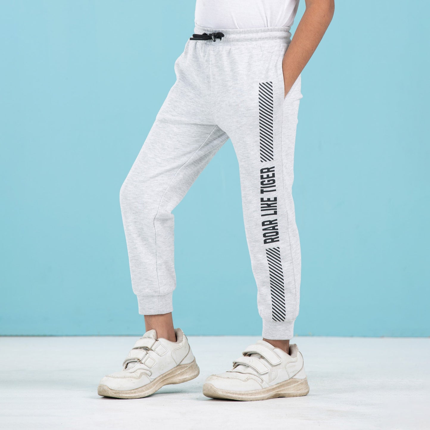 BABY BOYS JOGGERS- GREY MELANGE