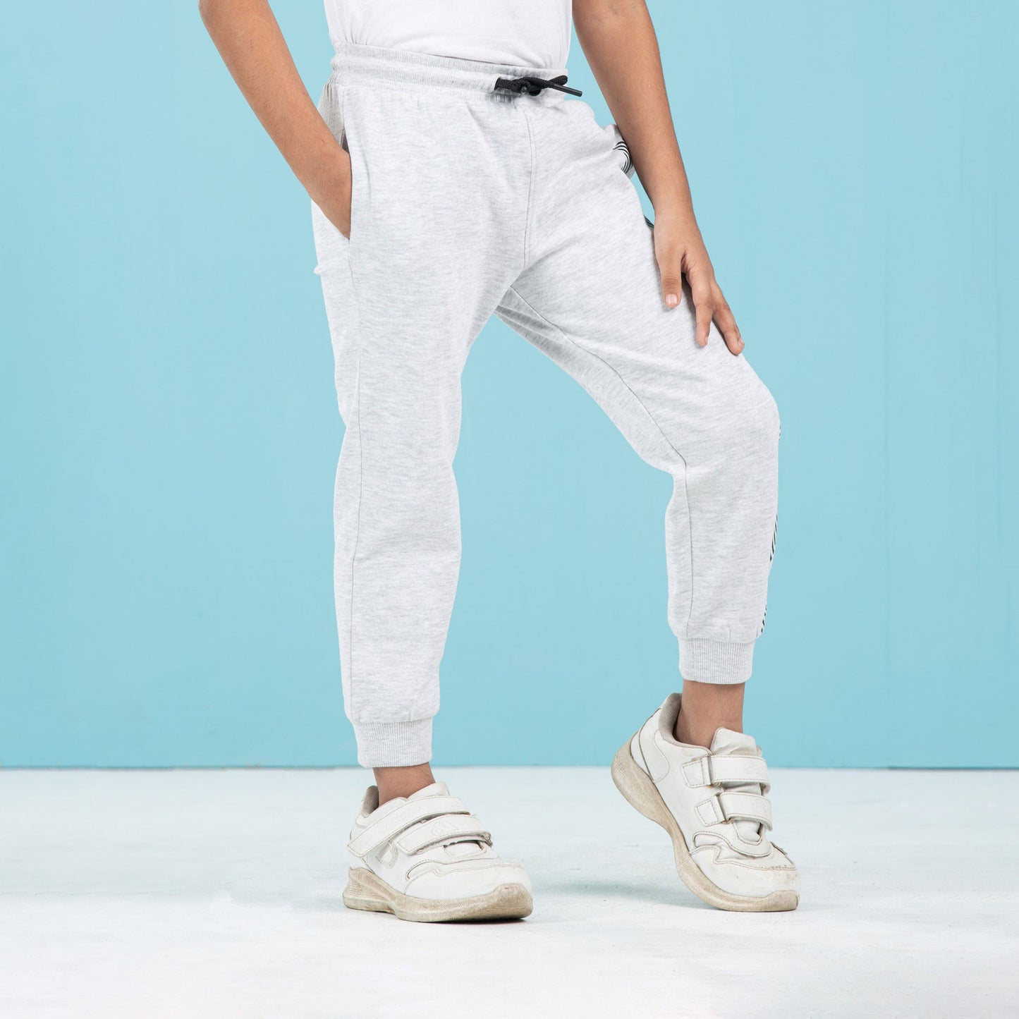 BABY BOYS JOGGERS- GREY MELANGE