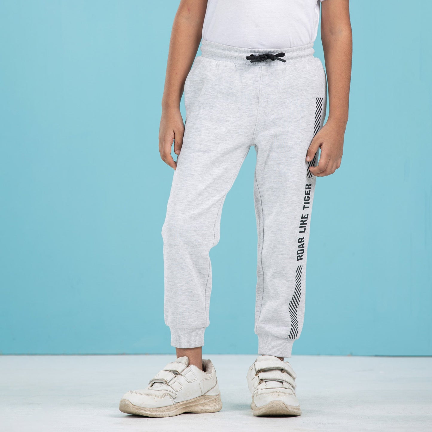 BABY BOYS JOGGERS- GREY MELANGE