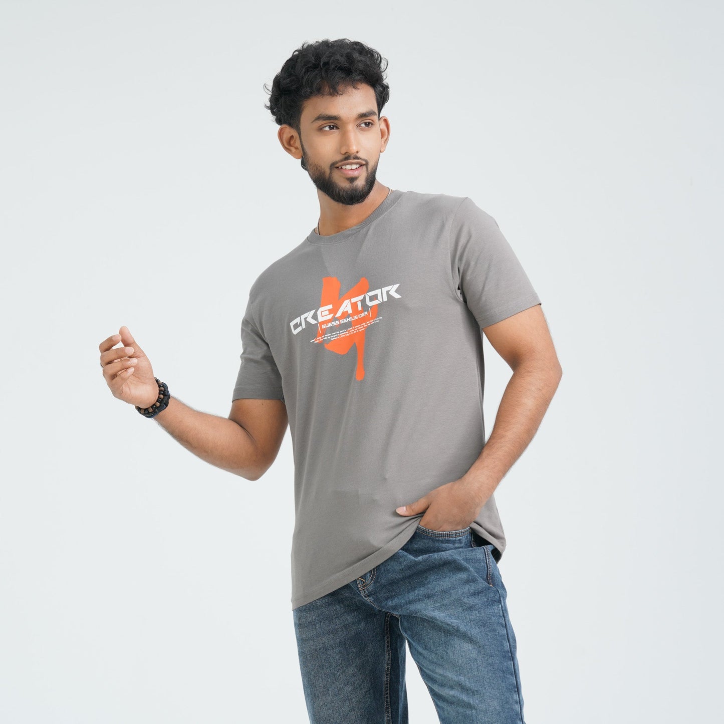 Men's Cotton Grey T-Shirt