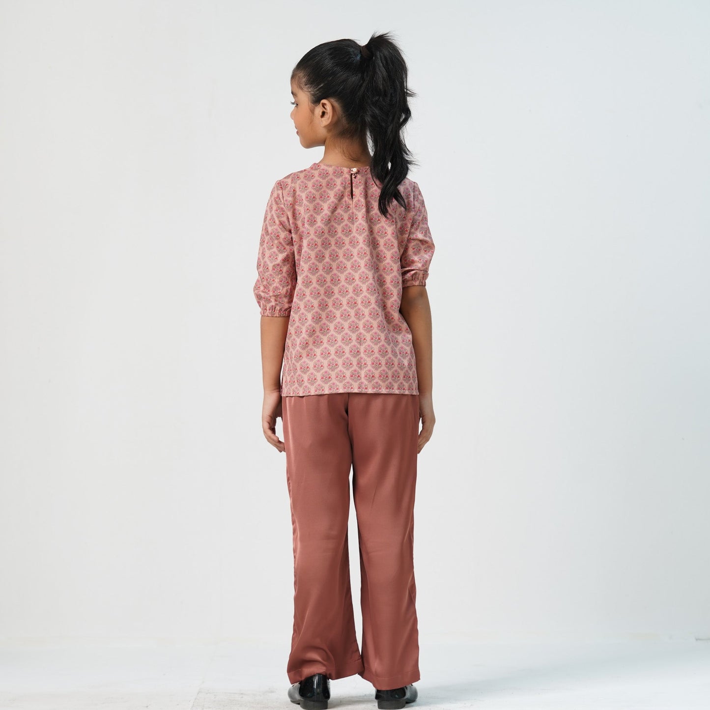 Girls Peach Pink Two Piece Set
