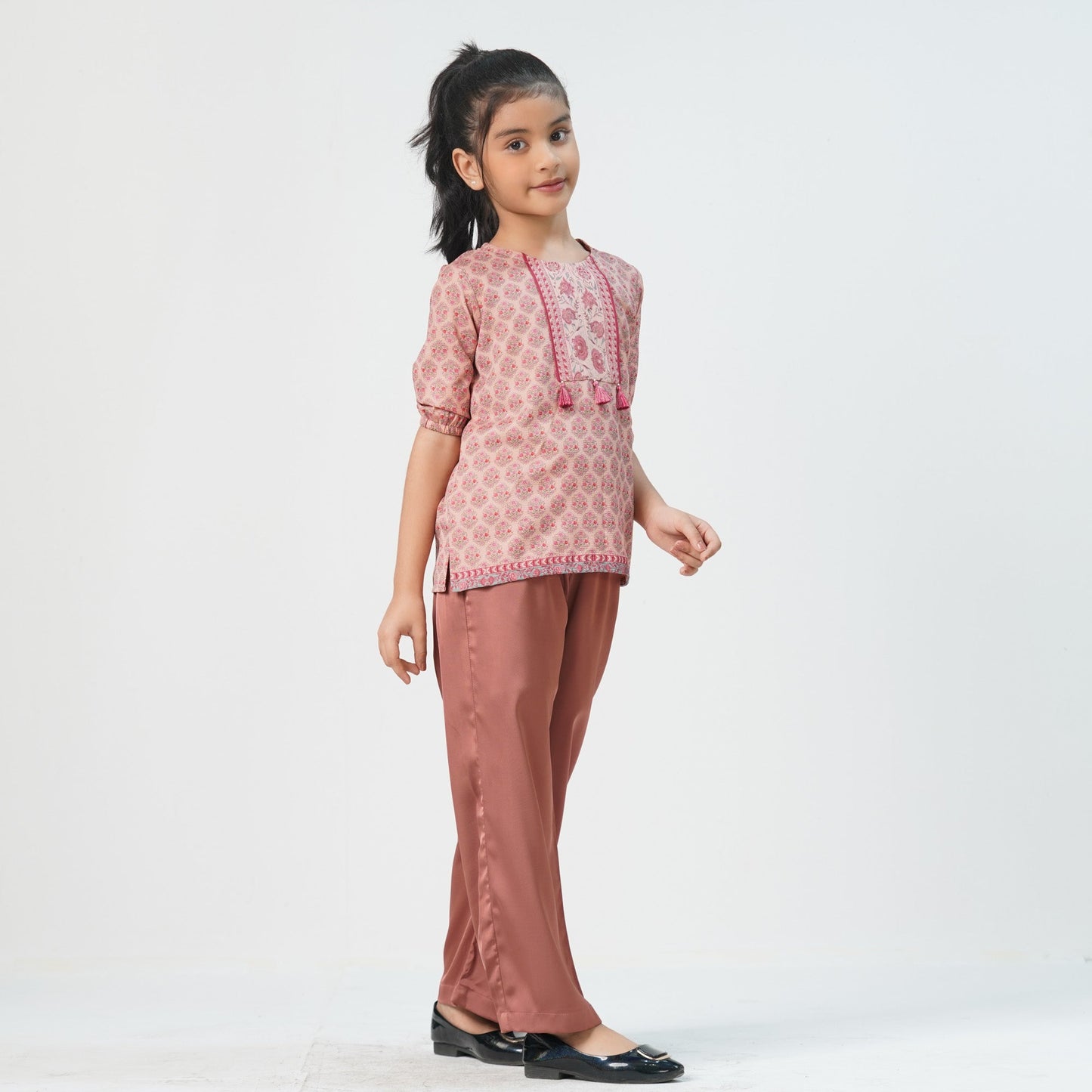 Girls Peach Pink Two Piece Set